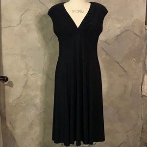 Black v-neck dress
